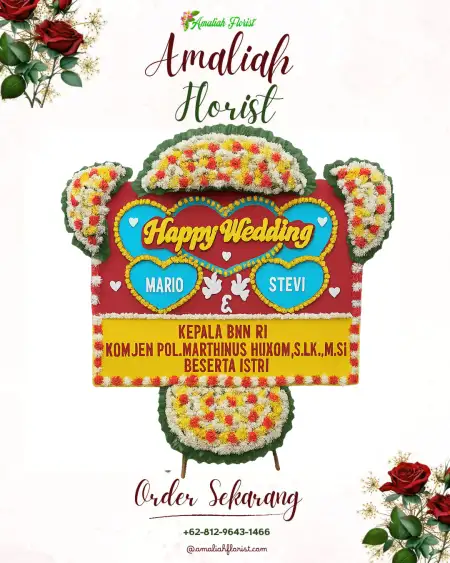 Papan Bunga Pernikahan Selabih